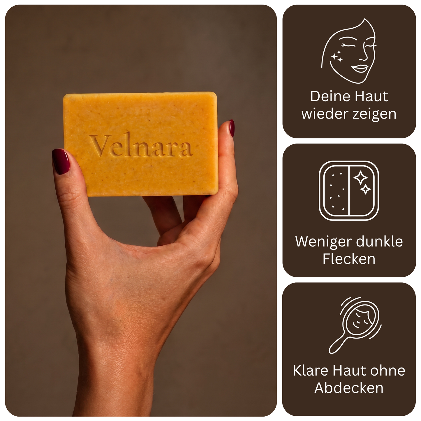 Velnara - Aufhellende Naturseife